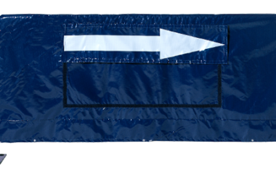Blue arrow barrier jacket