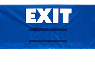 Exit Sign For Barricade Cover