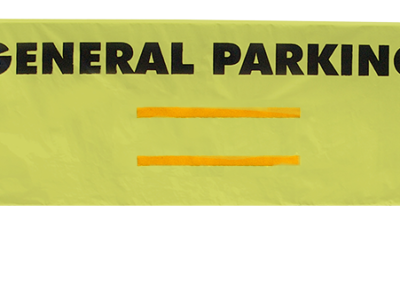 Parking hook and loop sign