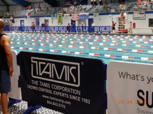 Barriers On Lineex At Swim Meet