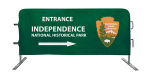 Independence National Historical Park barricade cover