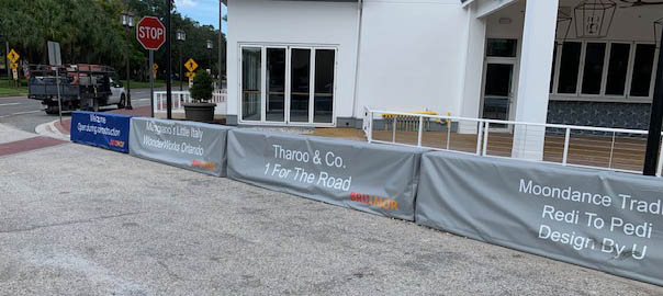 Jobsite Plastic Jersey Barriers Turned into Billboards